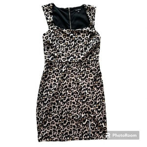Sequin Hearts Sleeveless Leopard Animal Print Cocktail Party Dress Jr Size 11